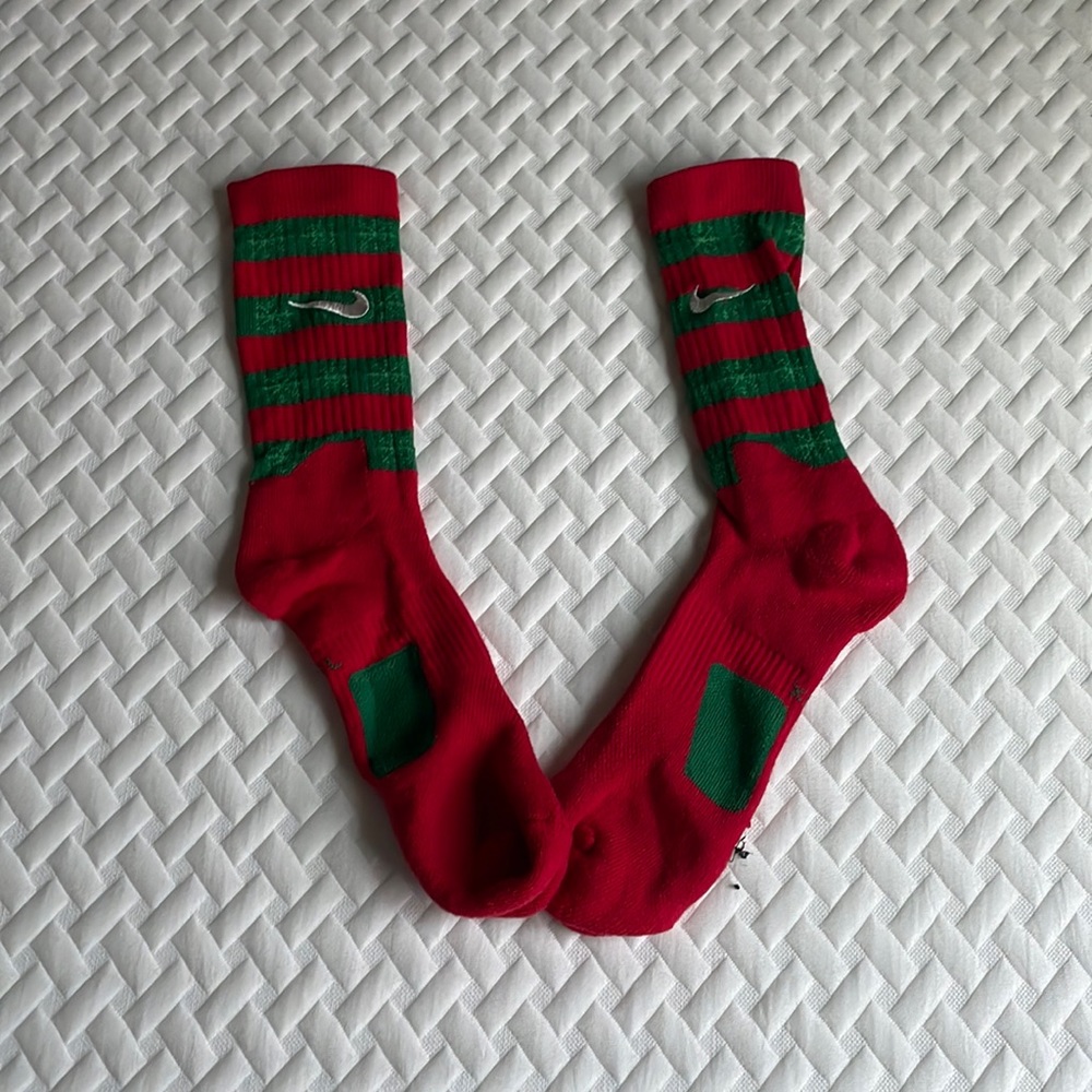Christmas themed Nike socks